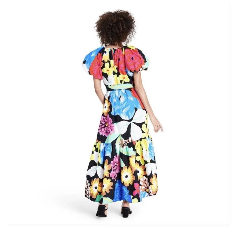 NWT Christopher John Rogers x Target Floral Puff Sleeve Dress High Low Large - Picture 6 of 15